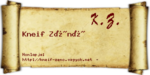 Kneif Zénó névjegykártya